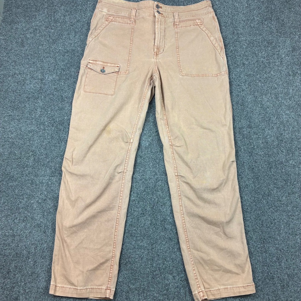 Anthropologie The Wanderer Utility Pants Peach Terracotta Straight Leg Size 31